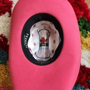 Prohats pink felt cowboy hat